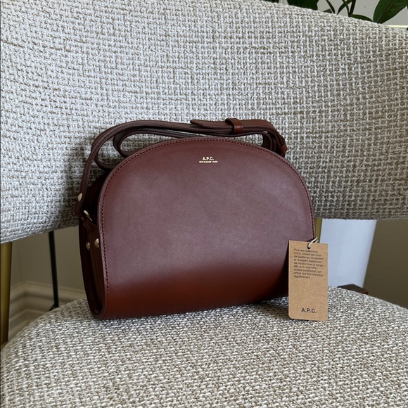 A.P.C. Handbags - BNWT A.P.C. Demi-Lune Calfskin Bag (#12301)